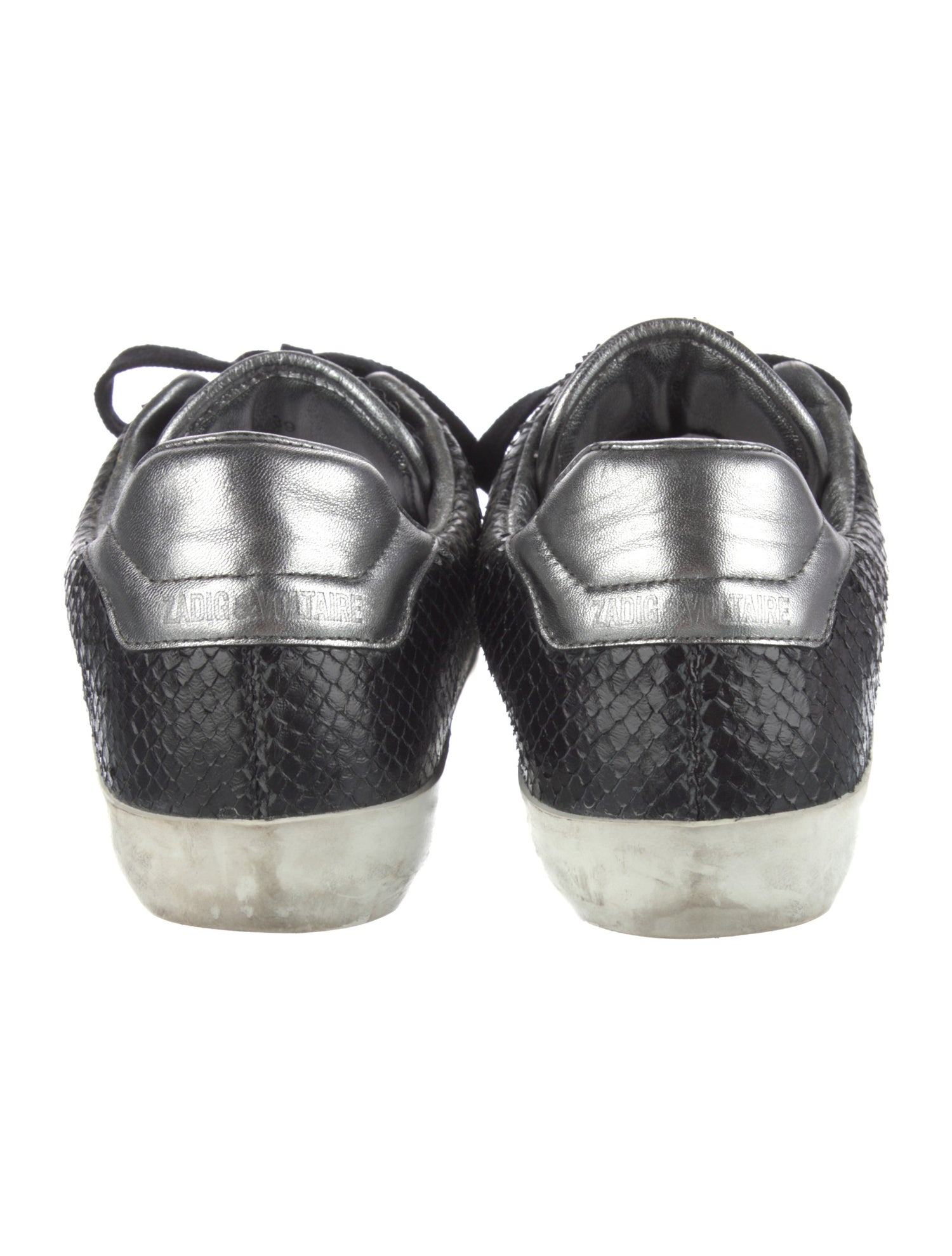 Zadig & Voltaire Leather Animal Print Sneakers